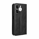 For itel A80 4G Magnetic Buckle Retro Texture Leather Phone Case(Black) - 3