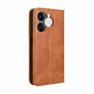 For itel A80 4G Magnetic Buckle Retro Texture Leather Phone Case(Brown) - 3