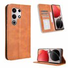 For itel S25 Ultra 4G Magnetic Buckle Retro Texture Leather Phone Case(Brown) - 1