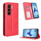 For itel Power 70 Magnetic Buckle Retro Texture Leather Phone Case(Red) - 1