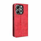 For itel A90 4G Magnetic Buckle Retro Texture Leather Phone Case(Red) - 3
