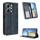 For itel A90 4G Magnetic Buckle Retro Texture Leather Phone Case(Blue) - 1