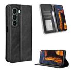 For itel A95 5G Magnetic Buckle Retro Texture Leather Phone Case(Black) - 1