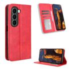 For itel A95 5G Magnetic Buckle Retro Texture Leather Phone Case(Red) - 1