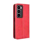 For itel City 100 4G Magnetic Buckle Retro Texture Leather Phone Case(Red) - 3