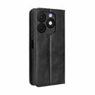 For itel Zeno 10 Magnetic Buckle Retro Texture Leather Phone Case(Black) - 3
