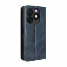For itel Zeno 10 Magnetic Buckle Retro Texture Leather Phone Case(Blue) - 3