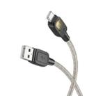 hoco U124 3A USB to USB-C / Type-C Smart Power-off Data Cable, Length: 1.2m(Black) - 1