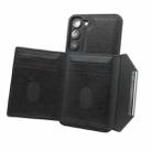 For Samsung Galaxy S21 5G Solid Color Metal Buckle Card Slots Bag Phone Case(Black) - 3