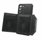 For Samsung Galaxy S21+ 5G Solid Color Metal Buckle Card Slots Bag Phone Case(Black) - 3