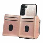 For Samsung Galaxy S22+ 5G Solid Color Metal Buckle Card Slots Bag Phone Case(Rose Gold) - 3