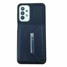 For Samsung Galaxy S20 FE Solid Color Metal Buckle Card Slots Bag Phone Case(Blue) - 2