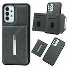 For Samsung Galaxy S20 FE Solid Color Metal Buckle Card Slots Bag Phone Case(Grey) - 1