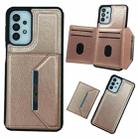 For Samsung Galaxy S20 FE Solid Color Metal Buckle Card Slots Bag Phone Case(Rose Gold) - 1