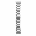 For Garmin Fenix 7 / Forerunner 965 22mm Three-Bead Magnetic Buckle Metal Quick Release Watch Band(Silver) - 2