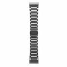 For Garmin Tactix 7 Pro / Fenix 7X 26mm Three-Bead Magnetic Buckle Metal Quick Release Watch Band(Grey) - 2