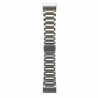 For Garmin Tactix 7 Pro / Fenix 7X 26mm Three-Bead Magnetic Buckle Metal Quick Release Watch Band(Titanium) - 2