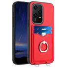 For Honor 200 Lite Global R20 Ring Card Holder Phone Case(Red) - 1