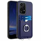 For Honor 200 Lite Global R20 Ring Card Holder Phone Case(Blue) - 1