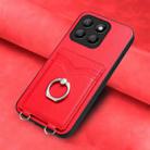 For Honor X8b Global R20 Ring Card Holder Phone Case(Red) - 2