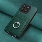 For Honor X8b Global R20 Ring Card Holder Phone Case(Green) - 2