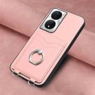 For Honor X7b / Play 8T 5G R20 Ring Card Holder Phone Case(Pink) - 2