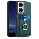 For Honor X7b / Play 8T 5G R20 Ring Card Holder Phone Case(Green) - 1