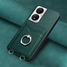 For Honor X7b / Play 8T 5G R20 Ring Card Holder Phone Case(Green) - 2