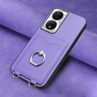 For Honor X7b / Play 8T 5G R20 Ring Card Holder Phone Case(Purple) - 2