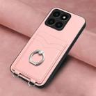 For Honor X6a Global R20 Ring Card Holder Phone Case(Pink) - 2