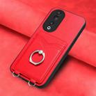 For Honor 90 R20 Ring Card Holder Phone Case(Red) - 2