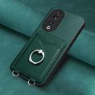 For Honor 90 R20 Ring Card Holder Phone Case(Green) - 2