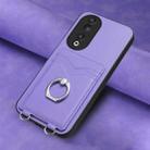 For Honor 90 R20 Ring Card Holder Phone Case(Purple) - 2