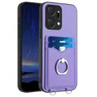 For Honor X7a / Play7T R20 Ring Card Holder Phone Case(Purple) - 1