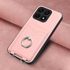 For Honor X8a R20 Ring Card Holder Phone Case(Pink) - 2