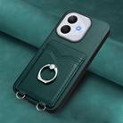 For Honor 400 Lite / X70i R20 Ring Card Holder Phone Case(Green) - 2