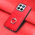 For Honor X8c 4G R20 Ring Card Holder Phone Case(Red) - 2
