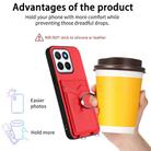 For Honor X8c 4G R20 Ring Card Holder Phone Case(Red) - 3