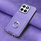 For Honor X8c 4G R20 Ring Card Holder Phone Case(Purple) - 2