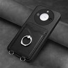 For Honor X60 / X9c Smart R20 Ring Card Holder Phone Case(Black) - 2