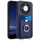 For Honor X60 / X9c Smart R20 Ring Card Holder Phone Case(Blue) - 1