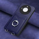 For Honor X60 / X9c Smart R20 Ring Card Holder Phone Case(Blue) - 2