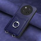 For Honor X60 Pro / X9c / Magic7 Lite R20 Ring Card Holder Phone Case(Blue) - 2