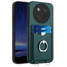 For Honor X60 Pro / X9c / Magic7 Lite R20 Ring Card Holder Phone Case(Green) - 1