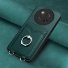 For Honor X60 Pro / X9c / Magic7 Lite R20 Ring Card Holder Phone Case(Green) - 2