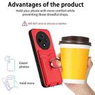 For OPPO A3 Pro 5G R20 Ring Card Holder Phone Case(Red) - 3