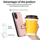 For OPPO A38 4G / A18 4G Global R20 Ring Card Holder Phone Case(Pink) - 3