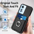For OPPO F25 Pro 5G India R20 Ring Card Holder Phone Case(Black) - 4