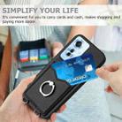 For OPPO F25 Pro 5G India R20 Ring Card Holder Phone Case(Black) - 5
