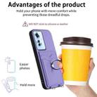 For OPPO F25 Pro 5G India R20 Ring Card Holder Phone Case(Purple) - 3